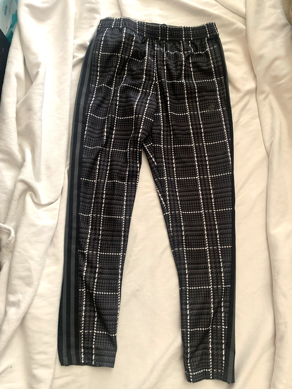 adidas Men's Tiro Tartan Plaid Zip Pocket Pants (Black/Grey) NWOT Medium